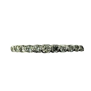Vintage 10 White Gold and Diamond Band Ring Size 7 #13050